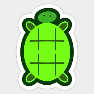 Bold and Bright Green Turtle Sticker